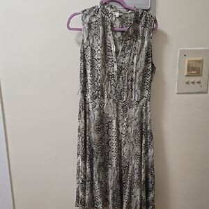 Snakeskin Print Sleeveless Dress